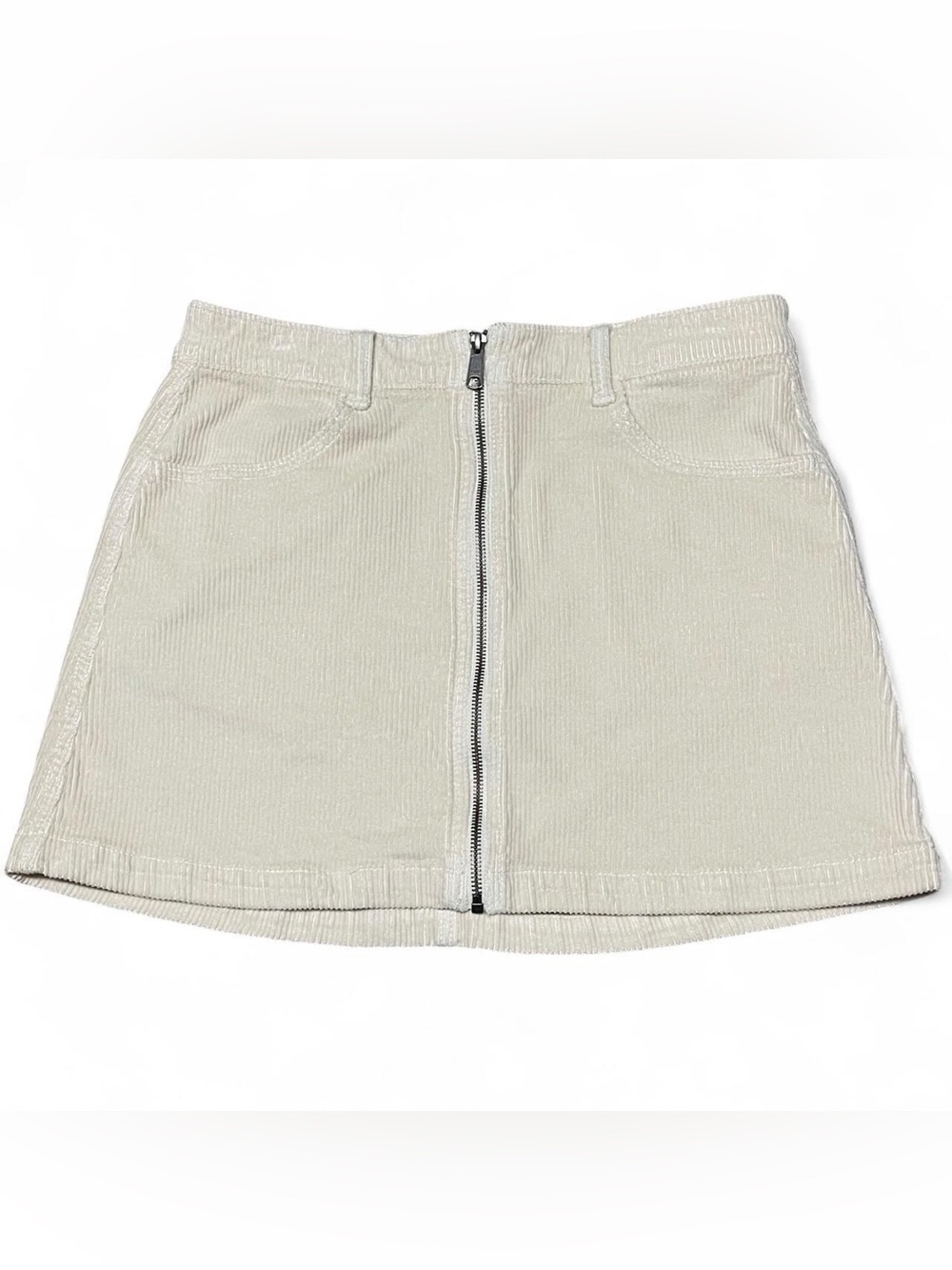 American Eagle Super High Rise A-line Women’s Skirt Cream Size 10 Regular Preppy